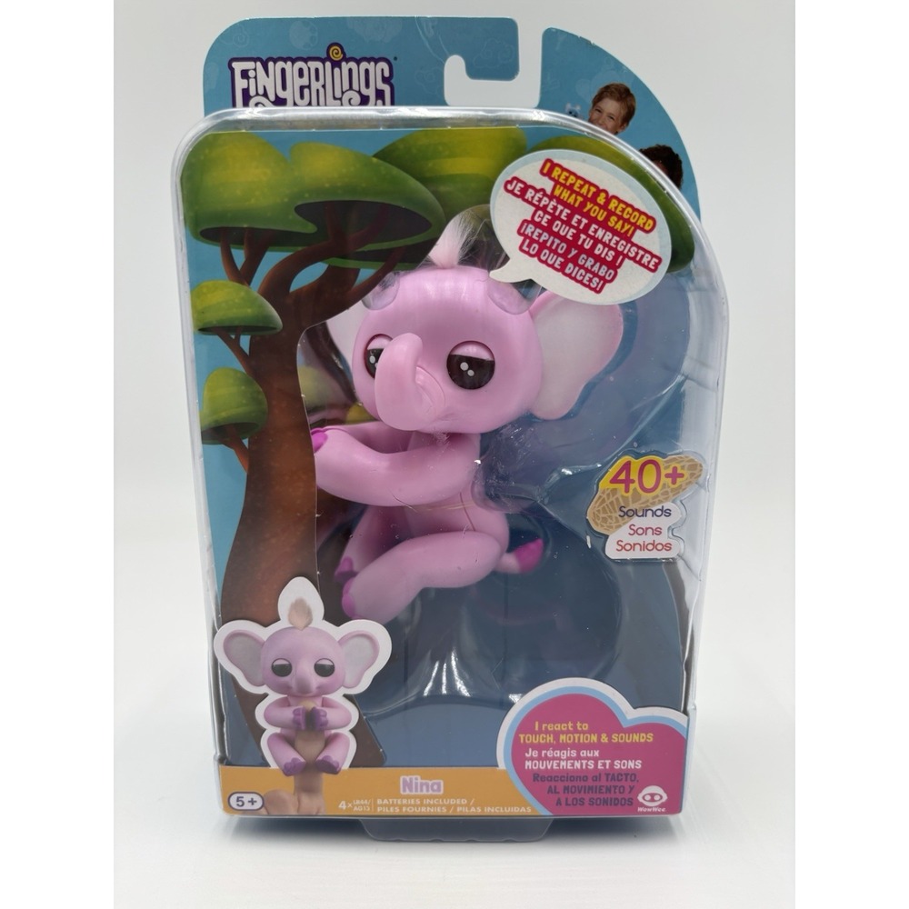 Fingerlings Nina Pink Baby Elephant WowWee 40+ Sounds Interactive NEW 2018